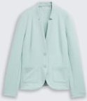 TOM TAILOR Damen Slim Fit Blazer mit Ottoman Struktur, blau, Meliert, Gr. L