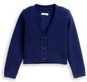 Thumbnail - TOM TAILOR Mädchen Cardigan mit V-Ausschnitt, blau, Uni, Gr. 104/110