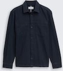 TOM TAILOR Herren Overshirt mit Brusttaschen, blau, Uni, Gr. XXL