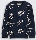 TOM TAILOR Jungen Sweatshirt mit Allover-Print, blau, Gemustert, Gr. 116/122