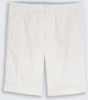 TOM TAILOR Herren TTREGULAR Shorts mit Leinenanteil, weiß, Uni, Gr. M