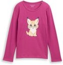 Thumbnail - TOM TAILOR Mädchen Langarmshirt mit Print, rosa, Uni, Gr. 116/122
