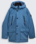 TOM TAILOR Herren Arctic Parka mit abnehmbarer Kapuze, blau, Uni, Gr. M