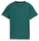 TOM TAILOR Herren Slim Fit T-Shirt mit Stretch, grün, Uni, Gr. XXXL