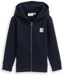 TOM TAILOR Jungen Hoodie Sweatjacke und Rückenprint, blau, Uni, Gr. 104/110