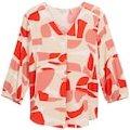 TOM TAILOR Damen Bluse mit Muster, rot, Gemustert, Gr. 38