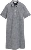 Thumbnail - TOM TAILOR Damen Blusenkleid mit Brusttaschen, blau, Uni, Gr. 44
