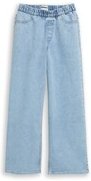 TOM TAILOR Mädchen Wide Leg Jeans mit Stretch, blau, Uni, Gr. 128