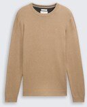 Thumbnail - TOM TAILOR Herren Strickpullover aus Baumwolle, braun, Meliert, Gr. XXL