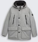 TOM TAILOR Herren Arctic Parka mit abnehmbarer Kapuze, grau, Meliert, Gr. L