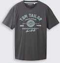 Thumbnail - TOM TAILOR Herren T-Shirt mit Logo-Print, schwarz, Uni, Gr. S