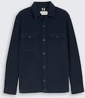 TOM TAILOR Herren Overshirt mit Taschen, blau, Uni, Gr. XXL