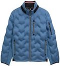 Thumbnail - TOM TAILOR Herren Hybrid Lightweight Steppjacke mit verstaubarer Kapuze, blau, Uni, Gr. XXL