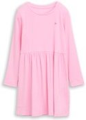 TOM TAILOR Mädchen Mini-Kleid mit Rippstruktur, rosa, Uni, Gr. 128/134