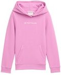 TOM TAILOR Mädchen Hoodie Sweatshirt mit Logo-Print, rosa, Uni, Gr. 116/122