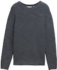 TOM TAILOR Herren Strickpullover mit Wollanteil, blau, Meliert, Gr. S