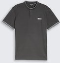 TOM TAILOR Herren Poloshirt mit Stehkragen, schwarz, Uni, Gr. XXXL
