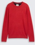Thumbnail - TOM TAILOR Herren Basic Strickpullover aus Baumwolle, rot, Meliert, Gr. M