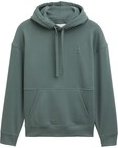 Thumbnail - TOM TAILOR DENIM Herren Relaxed Fit Hoodie Sweatshirt mit Rückenprint, grün, Uni, Gr. XXL