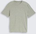 TOM TAILOR Herren T-Shirt mit feinem Streifenmuster, grün, Gestreift, Gr. XL