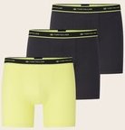 TOM TAILOR Herren Mittellange Boxershorts im 3er-Pack, gelb, Uni, Gr. S/4