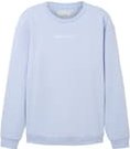 TOM TAILOR DENIM Herren Print Sweatshirt mit Bio-Baumwolle, blau, Logo Print, Gr. XXL