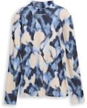 Thumbnail - TOM TAILOR Damen Slim Fit Langarmshirt mit Muster, blau, Gemustert, Gr. M