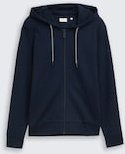 TOM TAILOR Herren Basic Hoodie Sweatjacke, blau, Uni, Gr. XL