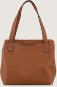 TOM TAILOR Damen TTMIRI L Shopper mit Logo-Badge, braun, Uni, Gr. ONESIZE