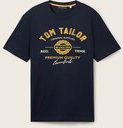 Thumbnail - TOM TAILOR Herren T-Shirt mit Logo-Print, blau, Uni, Gr. L