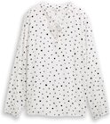TOM TAILOR DENIM Damen Bluse mit Punktmuster, weiß, Gepunktet, Gr. XL