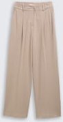TOM TAILOR Damen TTLEA Wide Leg Hose, grau, Uni, Gr. 44/32