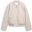 TOM TAILOR DENIM Damen Bouclé Bomberjacke, grau, Uni, Gr. XL