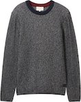 TOM TAILOR Herren Strickpullover mit Struktur, blau, Meliert, Gr. M
