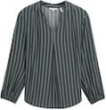 TOM TAILOR Damen Plus Size - Bluse mit LENZING™ ECOVERO™, blau, Gemustert, Gr. 48