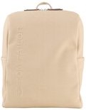 Thumbnail - TOM TAILOR Damen TTROSA M Rucksack in Canvas-Optik mit Logoprägung, beige, Uni, Gr. ONESIZE