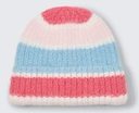 TOM TAILOR Damen Beanie Mütze mit Streifenmuster, rosa, Gestreift, Gr. ONESIZE