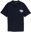 TOM TAILOR Herren Plus Size - Poloshirt aus Baumwolle mit Print, blau, Uni, Gr. 4XL