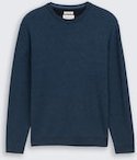 TOM TAILOR Herren Strickpullover aus Bio-Baumwolle, blau, Meliert, Gr. XL