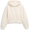 TOM TAILOR Mädchen Cropped Hoodie Sweatshirt mit Print, braun, Uni, Gr. 128