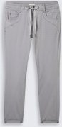 TOM TAILOR Damen Tapered Relaxed Hose, grau, Uni, Gr. 42/28