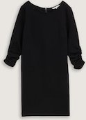 Thumbnail - TOM TAILOR DENIM Damen Mini-Kleid mit 3/4 Arm, schwarz, Uni, Gr. XXL