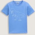 TOM TAILOR Jungen Glow-in-the-Dark T-Shirt, blau, Uni, Gr. 116/122