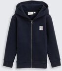 TOM TAILOR Jungen Hoodie Sweatjacke und Rückenprint, blau, Uni, Gr. 128/134
