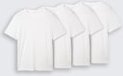Thumbnail - TOM TAILOR Herren T-Shirts aus Baumwolle im 4er-Pack, weiß, Uni, Gr. XL