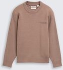 TOM TAILOR Jungen Oversize Strickpullover, braun, Uni, Gr. 152