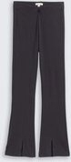 TOM TAILOR Mädchen Flared Leggings mit Schlitz-Detail, grau, Uni, Gr. 140