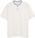 TOM TAILOR Herren Plus Size - Poloshirt mit Stehkragen, weiß, Uni, Gr. 2XL