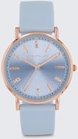 TOM TAILOR Damen Armbanduhr Roségold - Ziffernblatt blau mit 36mm, bunt, Gr. ONESIZE
