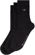 TOM TAILOR Unisex Socken im 3er-Pack, schwarz, Print, Gr. 23-26
